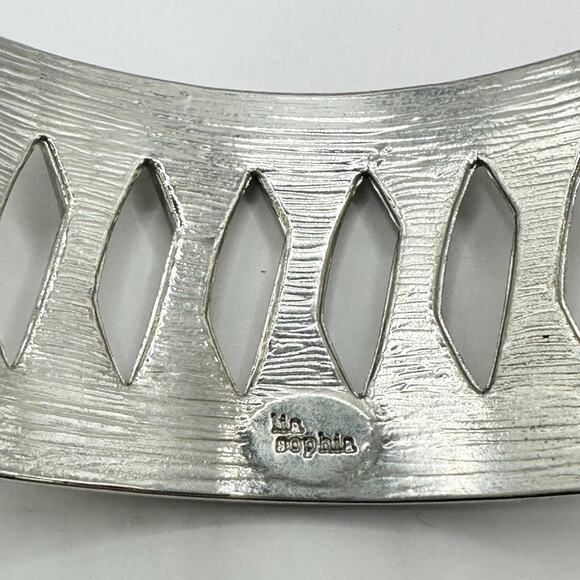 Lia Sophia Shockwave Individual Twisted Slats Cuff Bracelet Jewelry Silver tone - Picture 6 of 9